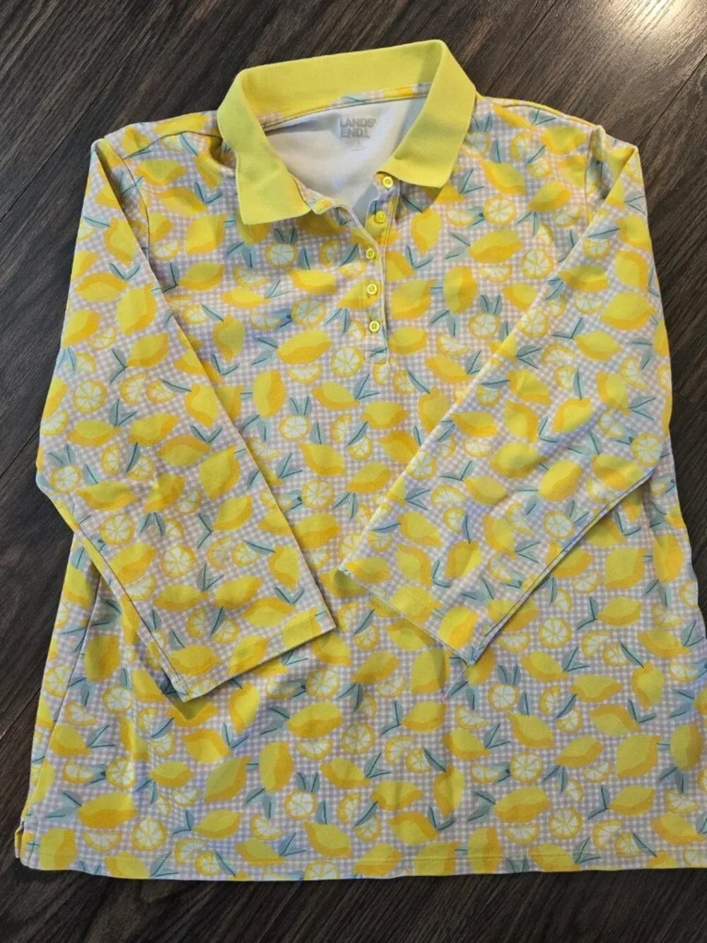 LANDS' END Classic Style 100% Cotton Tunic Shirt SIZE L - Picture 1 of 4